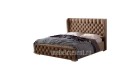 Кровать 1400 из ткани с подъёмным механизмом «Франческа» Шоколадный